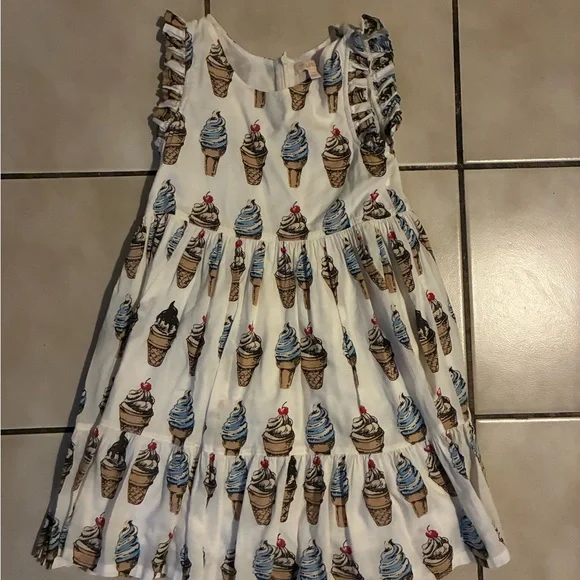Pink Chicken Ice Cream Cone Print Dress - Picture 2 of 4